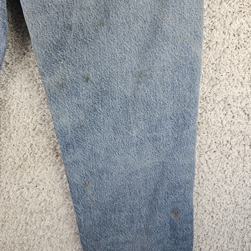 Carhartt Plaid Lined Jeans Mens 33x34 Relaxed Fit B172 DST Thrashed Distressed
